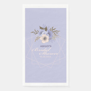 Paarse Perzik Pastel Geometrische Rozen Bruiloftsd Servet