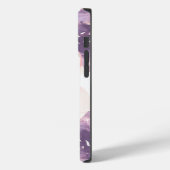 Paarse Perzik Waterverf Bloemen Case-Mate iPhone Case (Achterkant / Links)