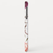 Paarse + perzik waterverf florale herfst monogram Case-Mate iPhone case (Achterkant/links)