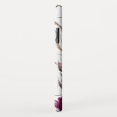 Paarse + perzik waterverf florale herfst monogram Case-Mate iPhone case (Achterkant/rechts)