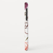 Paarse + perzik waterverf florale herfst monogram Case-Mate iPhone case (Achterkant/links)