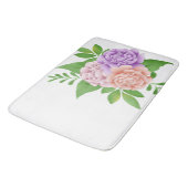 PAARSE & PERZIKBLOEMEN BADMAT (Gekanteld)