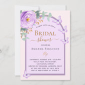 Paarse perzikvlinders bloemenboog Vrijgezellenfees Kaart (Voorkant)