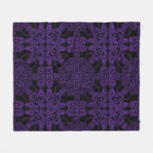 Paarse Perzisch Fleece Deken (Voorkant (Horizontaal))