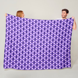 Paarse Perzische drakenkruispatroon Fleece Deken