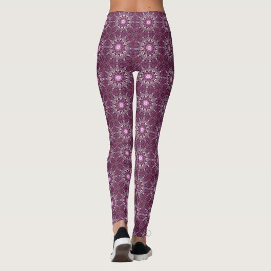 Paarse Perzische Tapijt Leggings (Achterkant)