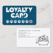 Paarse Pet Grooming Loyalty-kaart Klantenkaartje (Voorkant / Achterkant)