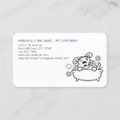 Paarse Pet Grooming Loyalty-kaart Klantenkaartje (Achterkant)