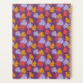 Paarse Petal Pattern Spiral Journal Planner (Achterkant)