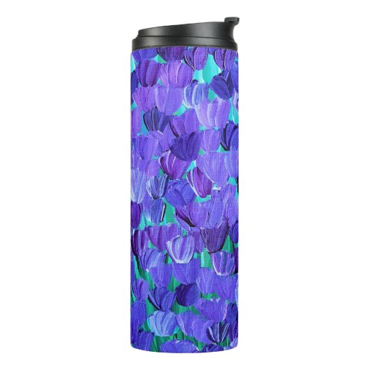 Paarse Petals Thermosbeker (Gedraaid links)