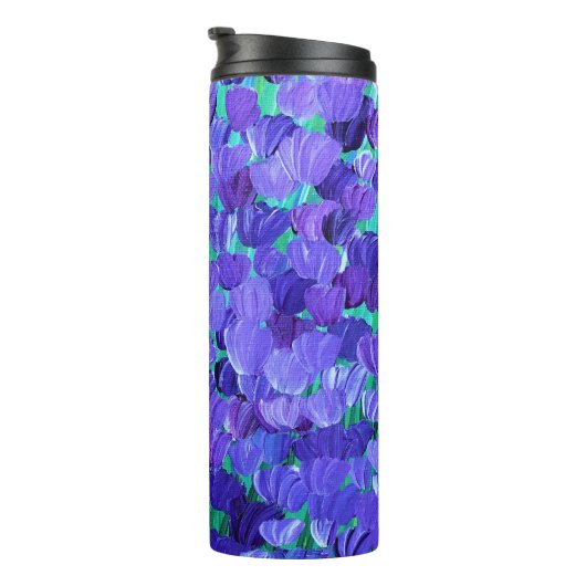 Paarse Petals Thermosbeker (Geroteerd rechts)