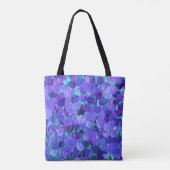 Paarse Petals Tote Bag (Achterkant)