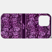 Paarse petroglyphs (aanpasbaar) Case-Mate iPhone case (Achterkant (horizontaal))