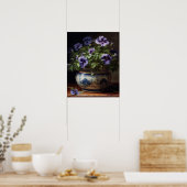 Paarse Petunia Bloemen Art Print Poster (Keuken)