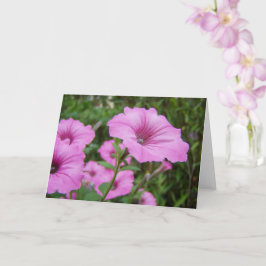Paarse Petunia Bloemen & Groen Bladgroen Kaart