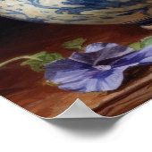 Paarse Petunia Bloemen Kunstprint Poster (Hoek)