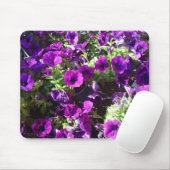 Paarse Petunia Bloemventilator Muismat (Met muis)