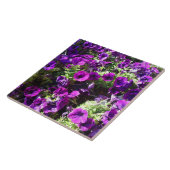 Paarse Petunia Bloemventilator Tegel Tegeltje (Zijkant)