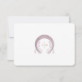 Paarse Petunia Bruiloft RSVP Plaats  Nouveau Kaart (Achterkant)