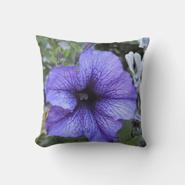 Paarse Petunia Kussen (Voorkant)