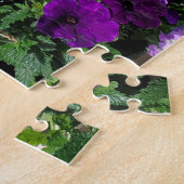 Paarse petunia legpuzzel (Zijkant)