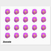 Paarse Petunia Ronde Stickers (Vel)