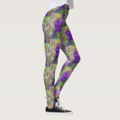 Paarse Petunias Abstract Leggings (Rechts)