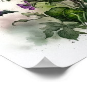 Paarse Petunia's Bloem Kunstprint Poster (Hoek)