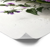 Paarse Petunias Bloemen Art Print Poster (Hoek)