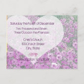 Paarse Petunias bruiloft uitnodigingen (Achterkant)