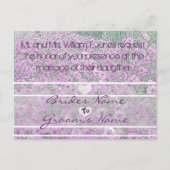 Paarse Petunias bruiloft uitnodigingen (Voorkant)
