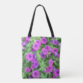 Paarse Petunias Canvas tas (Achterkant)