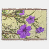 Paarse Petunia's Close-up Deken (Voorkant)