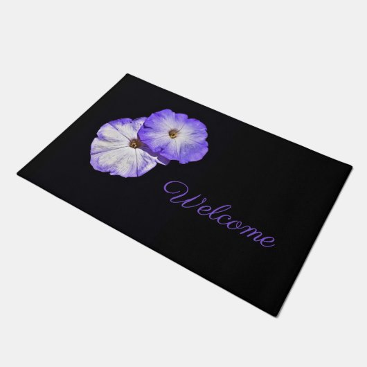 Paarse Petunias Deurmat (Schuin)