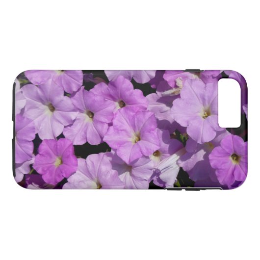 Paarse Petunias iPhone 7 Plus Hoesje hard (Achterkant (Horizontaal))