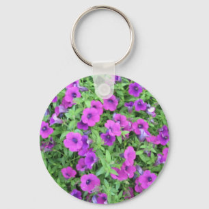 Paarse Petunias Sleutelhanger