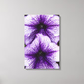 Paarse Petunias Triptiek Wall Art Canvas Afdruk (Voorkant)