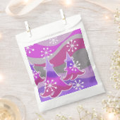 Paarse peutertas winterbomen bedankzakje (Geknipt)