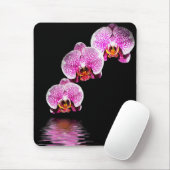 Paarse Phalaenopsis Orchideeën Reflecties Muismat (Met muis)