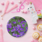 Paarse Phlox-bloemen op Papieren Bordje (Feest)