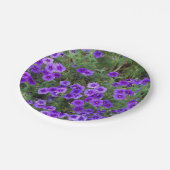 Paarse Phlox-bloemen op Papieren Bordje (Gekanteld)