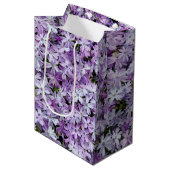 Paarse Phlox Flowers Medium Cadeauzakje (Voorkant Gekanteld)