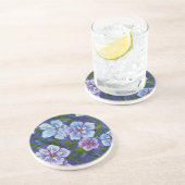 Paarse Phlox-Onderzetter Zandsteen Onderzetter (Zijkant)