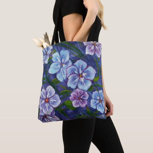 Paarse Phlox-Tas Tote Bag (Dichtbij)