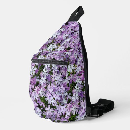 Paarse Phlox-tuin Sling Bag (Rechterhoek)