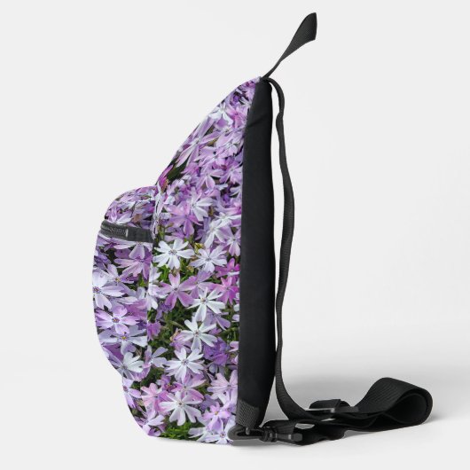 Paarse Phlox-tuin Sling Bag (Rechts)