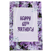 Paarse Phlox voor 60ste verjaardag Medium Cadeauzakje (Voorkant)