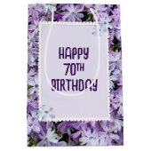 Paarse Phlox Voor 70e Verjaardag Medium Cadeauzakje (Voorkant)
