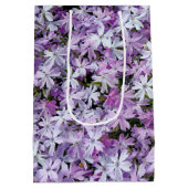 Paarse Phlox Voor 70e Verjaardag Medium Cadeauzakje (Achterkant)