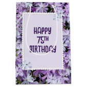 Paarse Phlox voor 75e verjaardag Medium Cadeauzakje (Voorkant)